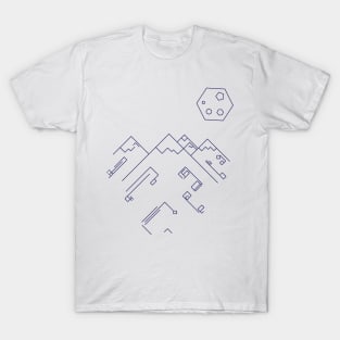 Polygon Moon Mountain T-Shirt